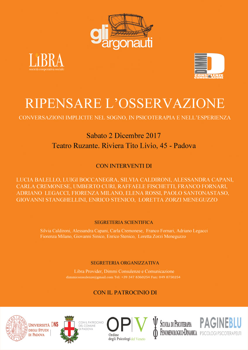 Convegno Gli Argonauti 2017. Ripensare l'osservazione