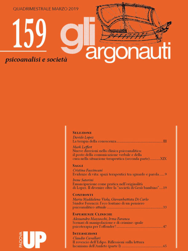 Abstract N° 159 - Copertina rivista Argonauti N° 159 Aprile 2019