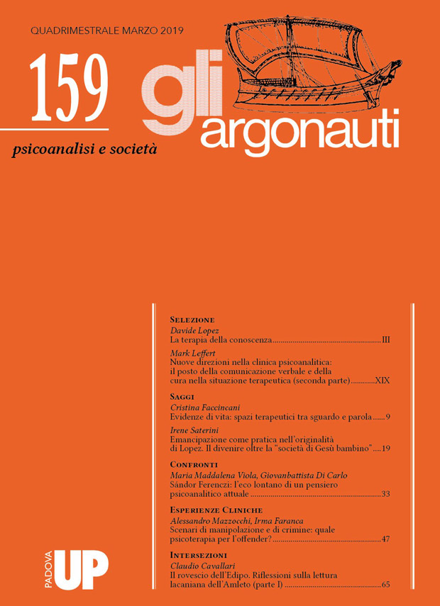 Abstract N° 159 - Copertina rivista Argonauti N° 159 Aprile 2019