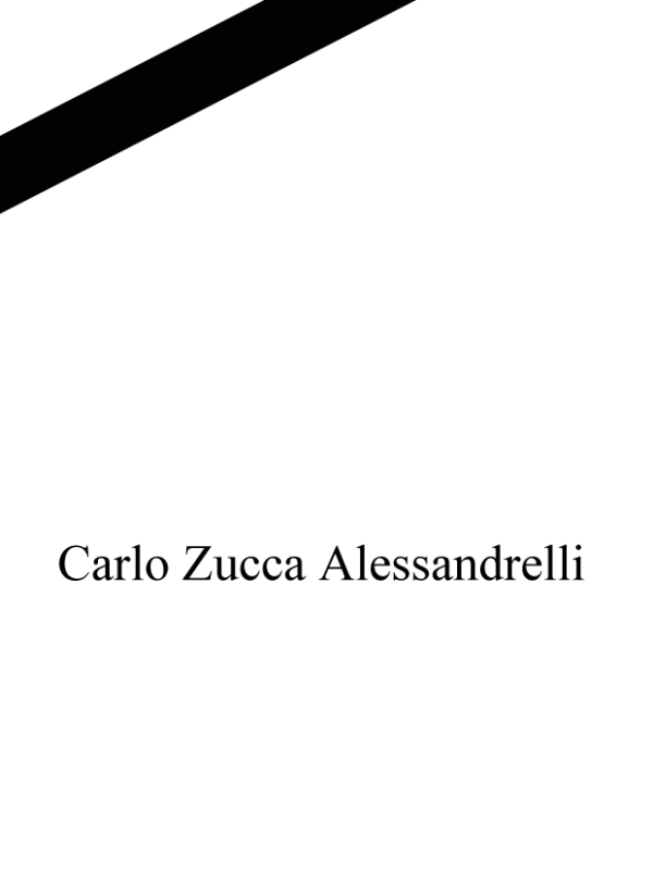 Carlo Zucca Alessandrelli. In memoria